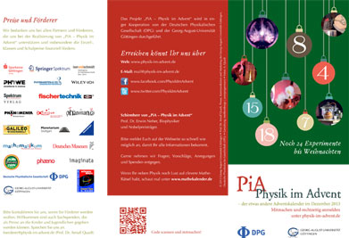 Flyer Physik im Advent 2013