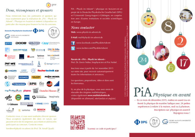 Flyer Physik im Advent 2015